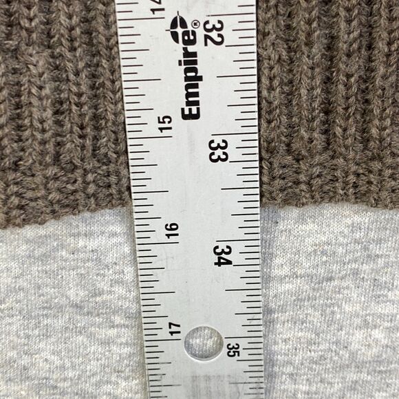 Worth Sweater Cardigan Womens Medium Brown Wool Shawl Collar Sleeveless Pockets - Picture 9 of 11